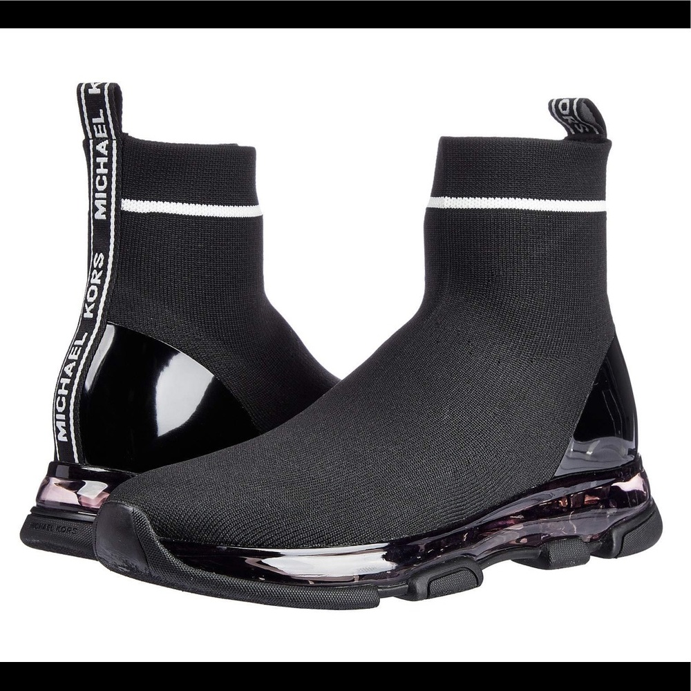 MICHAEL KORS “Kendra” Stretch Knit Sock Sneakers